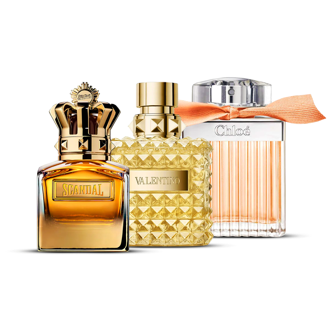 Kombination aus 3 Damenparfums – Scandal, Valentino Donna und Chloé [je 100 ml]