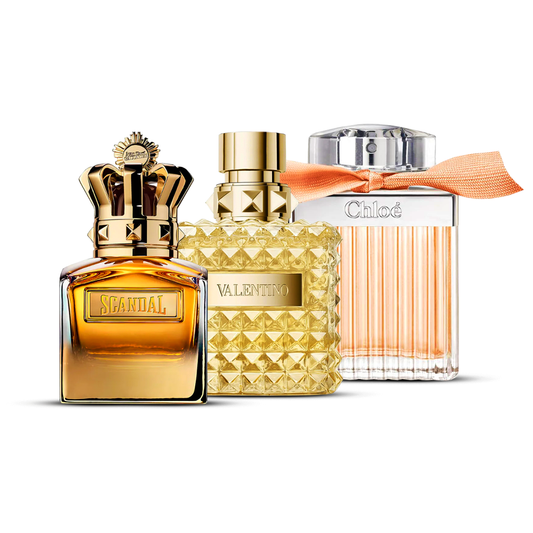 Kombination aus 3 Damenparfums – Scandal, Valentino Donna und Chloé [je 100 ml]