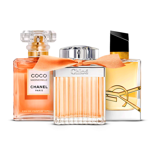 Kombination aus 3 Damenparfums – Valentino Uomo Yellow Dream, YSL Libre Intense und Scandal Le Parfum [je 100 ml]