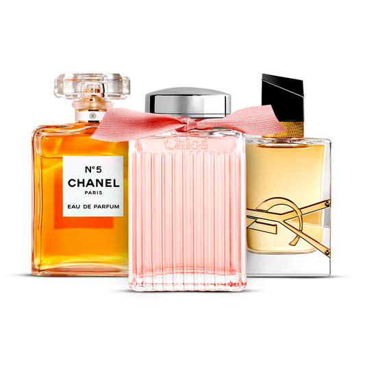 Kombination aus 3 Damenparfums – Chanel Nº5, Chloé und Yves Saint Laurent Libre [je 100 ml]
