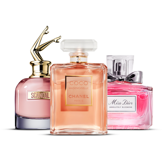 Kombination aus 3 Damenparfums – Scandal, Coco Mademoiselle und Miss Dior [je 100 ml]