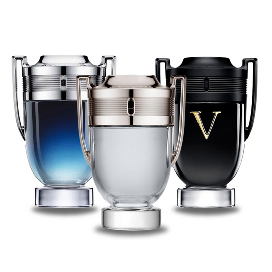 Kombination aus 3 Düften – Invictus Legend, Invictus und Invictus Victory Elixir von Paco Rabanne Invictus Legend